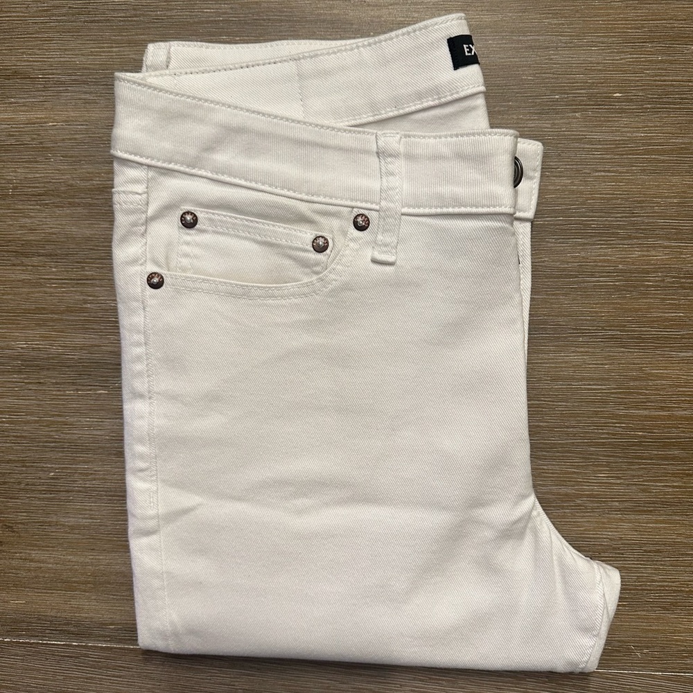 Express Men’s Skinny Hyper Stretch White Jeans – Size: 31x32